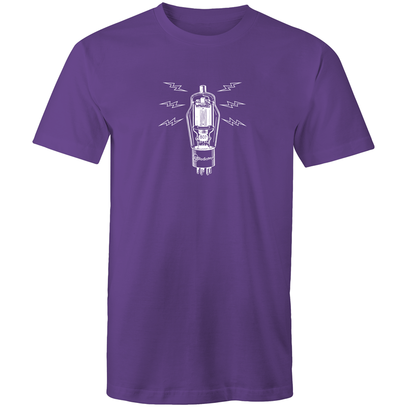 Vintage Tube Valve - Mens T-Shirt Purple Mens T-shirt Mens Music Retro
