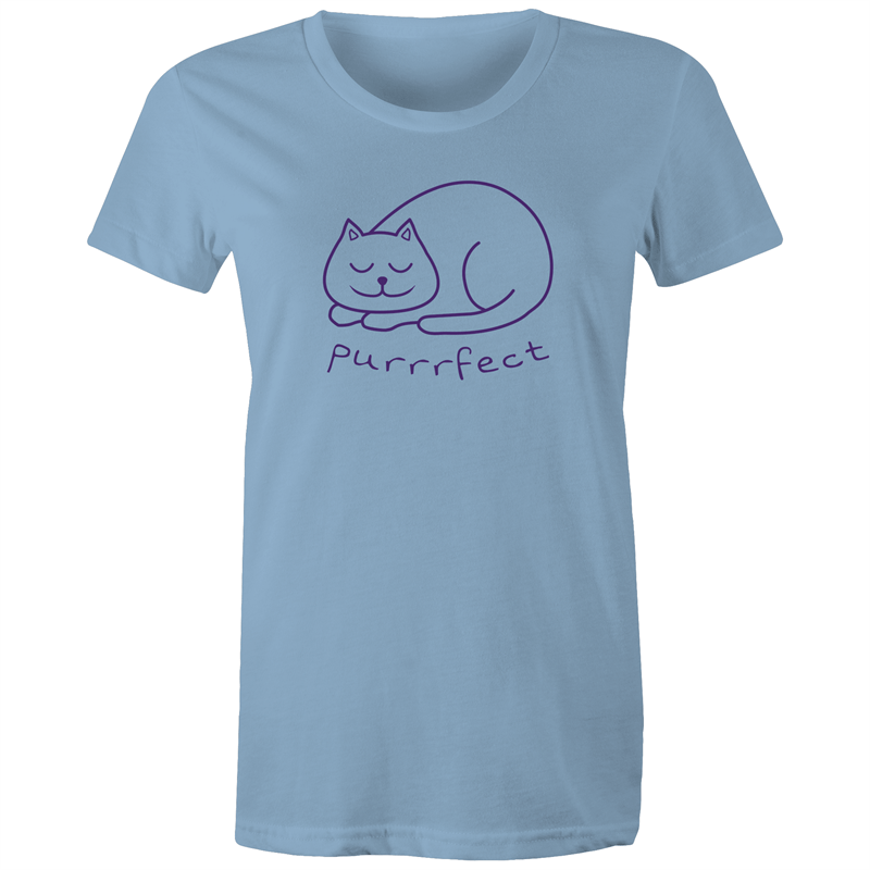 Purrrfect - Women's T-shirt Carolina Blue Womens T-shirt animal Womens