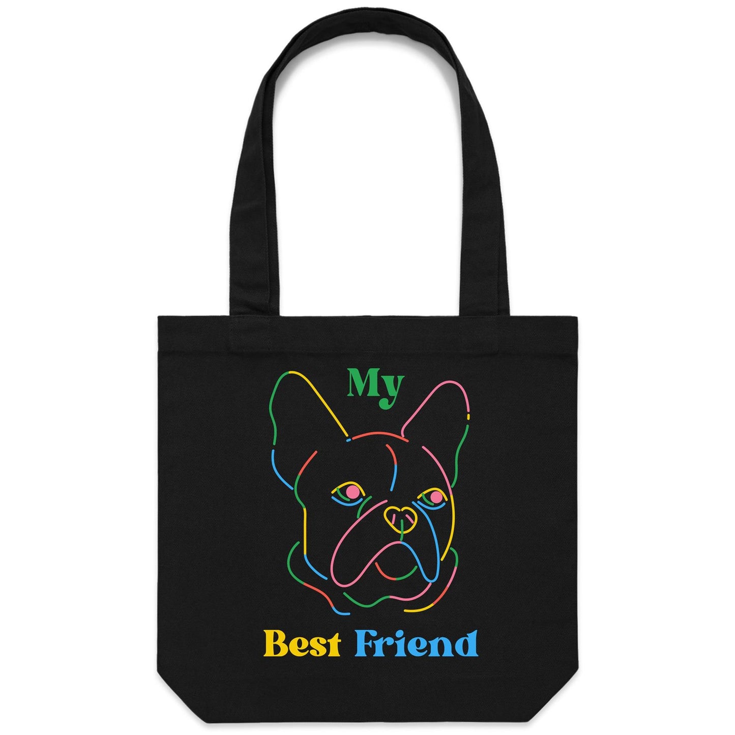 My Best Friend, Dog - Canvas Tote Bag Default Title Tote Bag animal