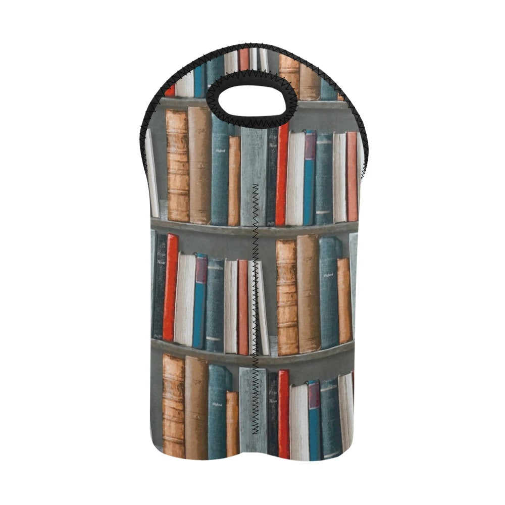 Books - 2-Bottle Neoprene Wine Bag 2 Bottle Wine Bag Printed Offshore