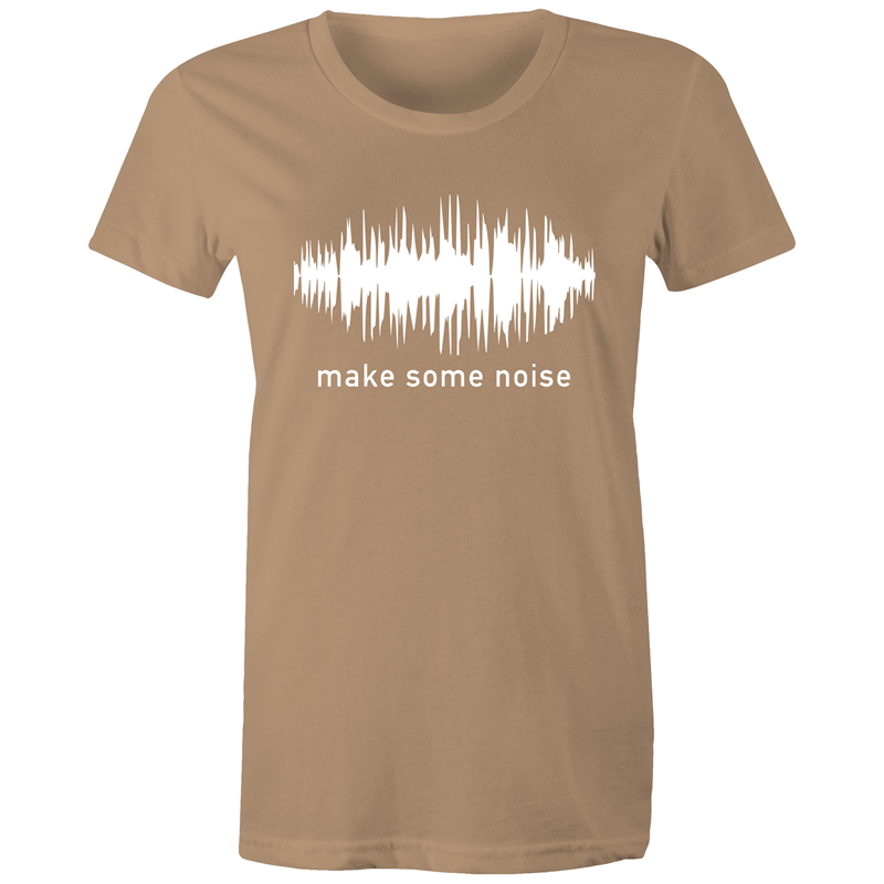 Make Some Noise - Women's T-shirt Tan Womens T-shirt Music Womens