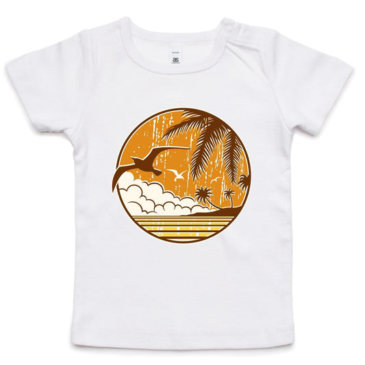Tropical Days - Baby T-shirt White Baby T-shirt kids Retro Summer Surf