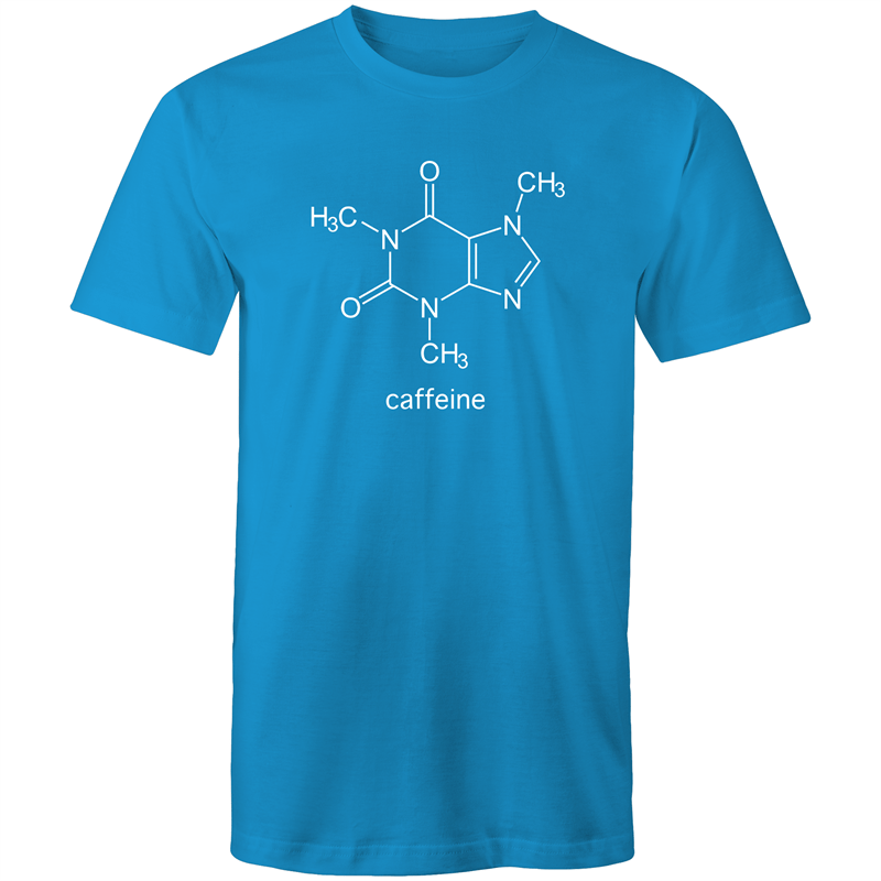 Caffeine Molecule - Mens T-Shirt Arctic Blue Mens T-shirt Coffee Mens Science