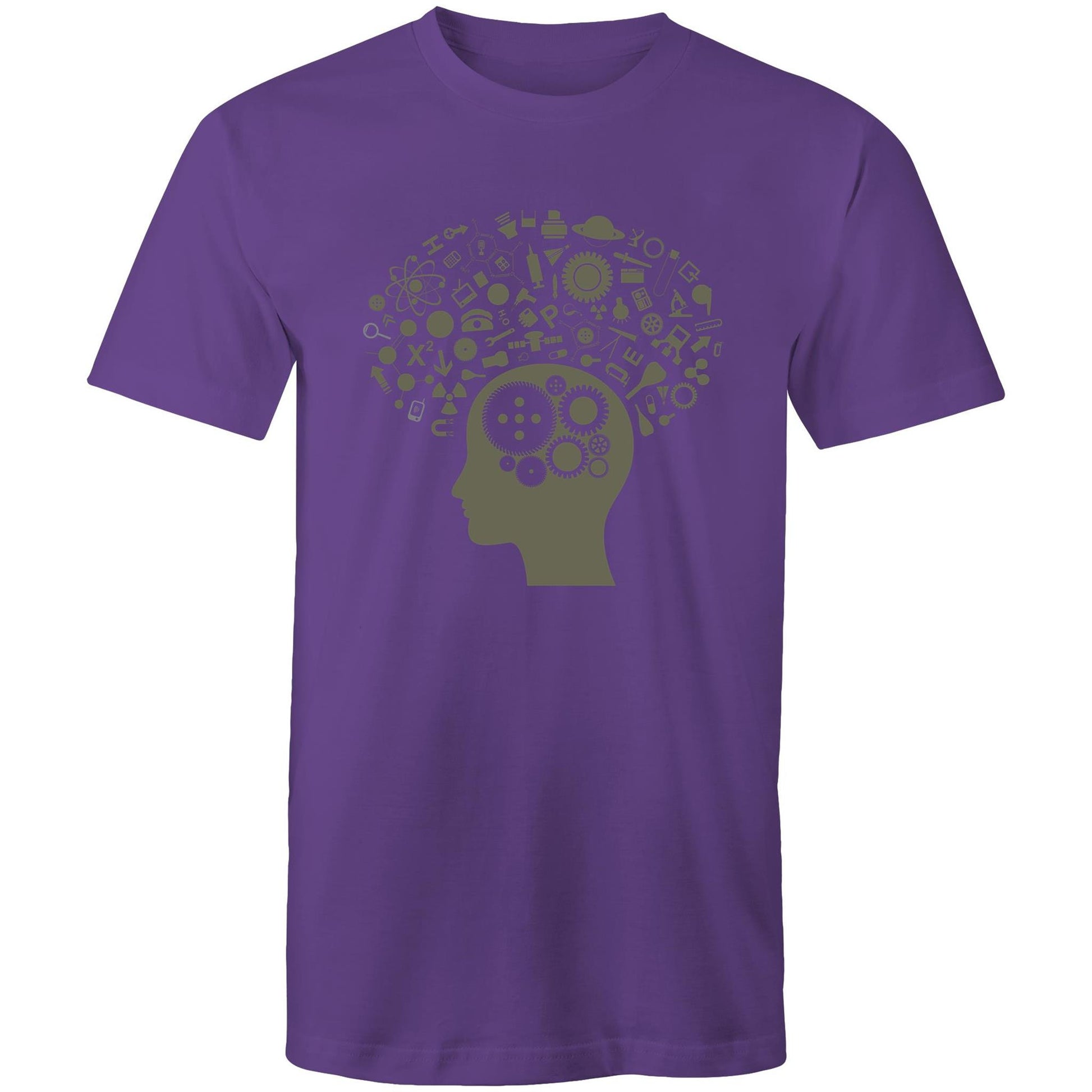 Science Brain - Mens T-Shirt Purple Mens T-shirt Mens Science