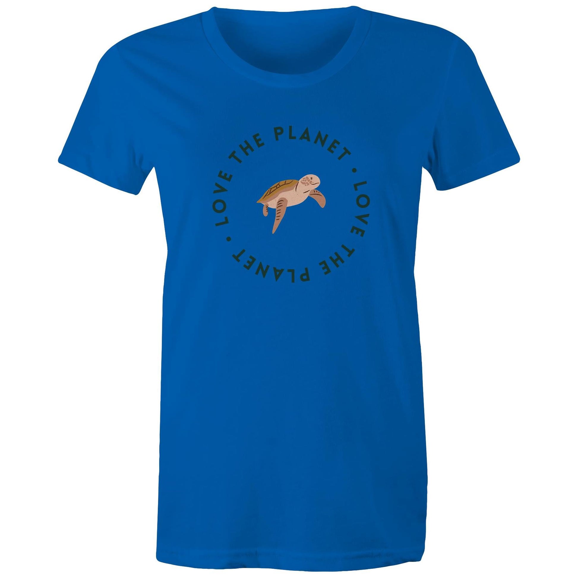 Love The Planet - Womens T-shirt Bright Royal Womens T-shirt animal Environment
