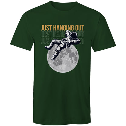 Just Hanging Out - Mens T-Shirt Forest Green Mens T-shirt Space