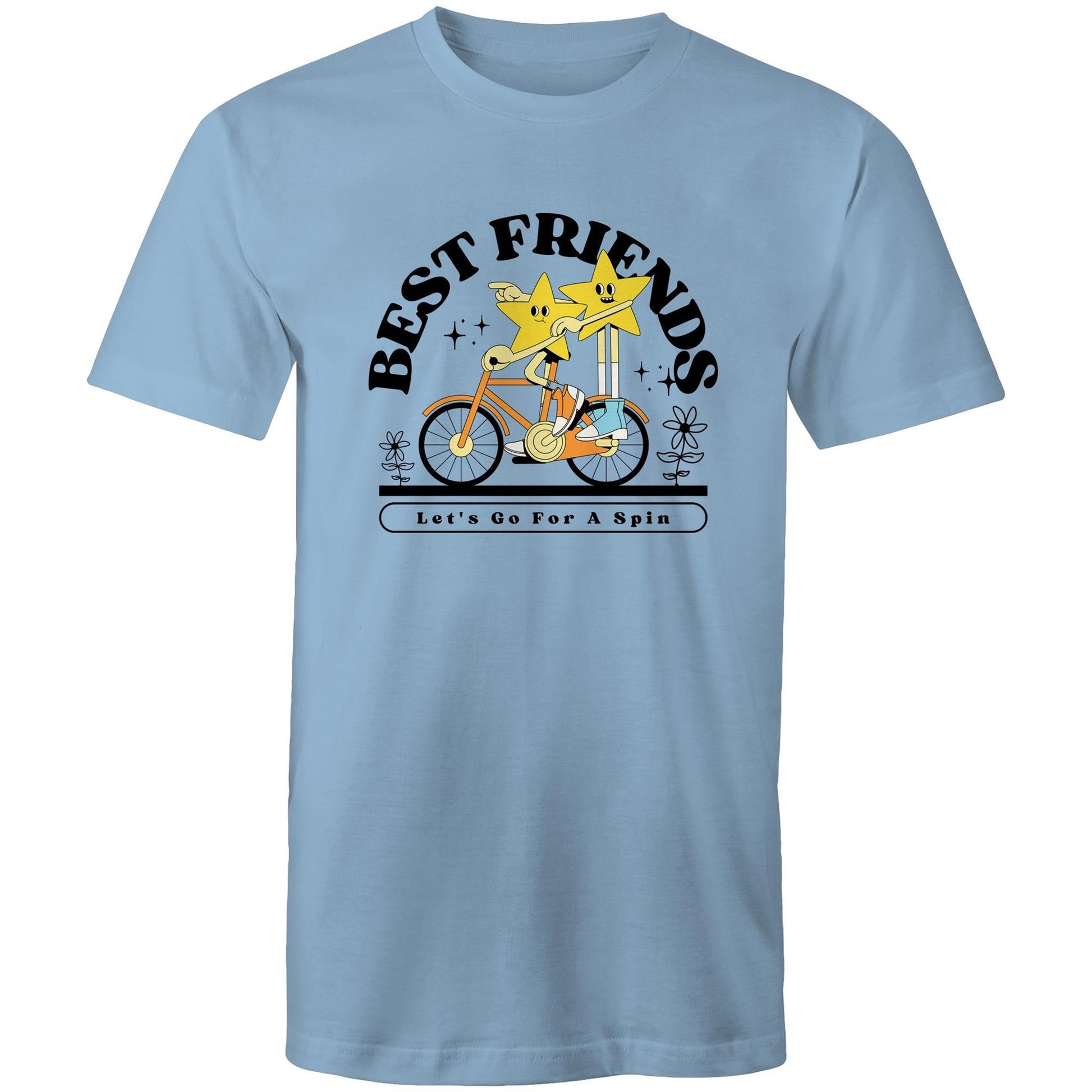 Best Friends - Mens T-Shirt Carolina Blue Mens T-shirt Retro