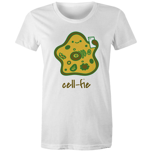 Cell-fie - Womens T-shirt White Womens T-shirt Science