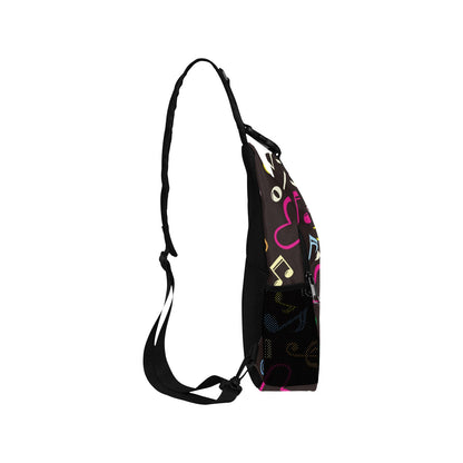 Musical Notes - Cross-Body Chest Bag Cross-Body Chest Bag Printed Offshore