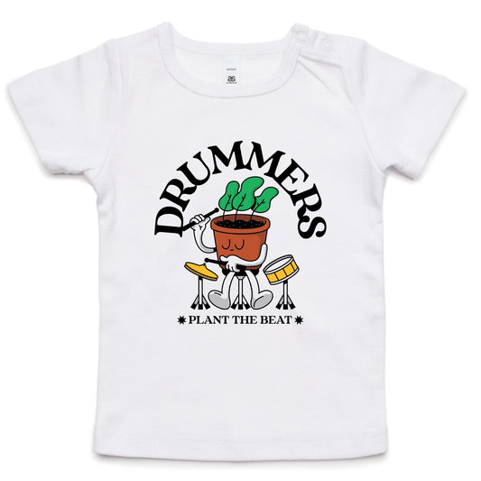 Drummers - Baby T-shirt White Baby T-shirt Music Plants