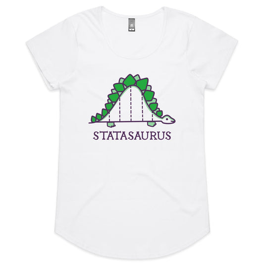 Statasaurus - Womens Scoop Neck T-Shirt White Womens Scoop Neck T-shirt animal Maths Science