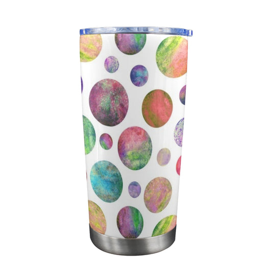 Watercolour Planets - 20oz Travel Mug with Clear Lid Clear Lid Travel Mug