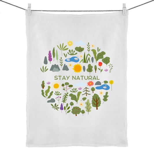 Stay Natural - 50% Linen 50% Cotton Tea Towel Default Title Tea Towel