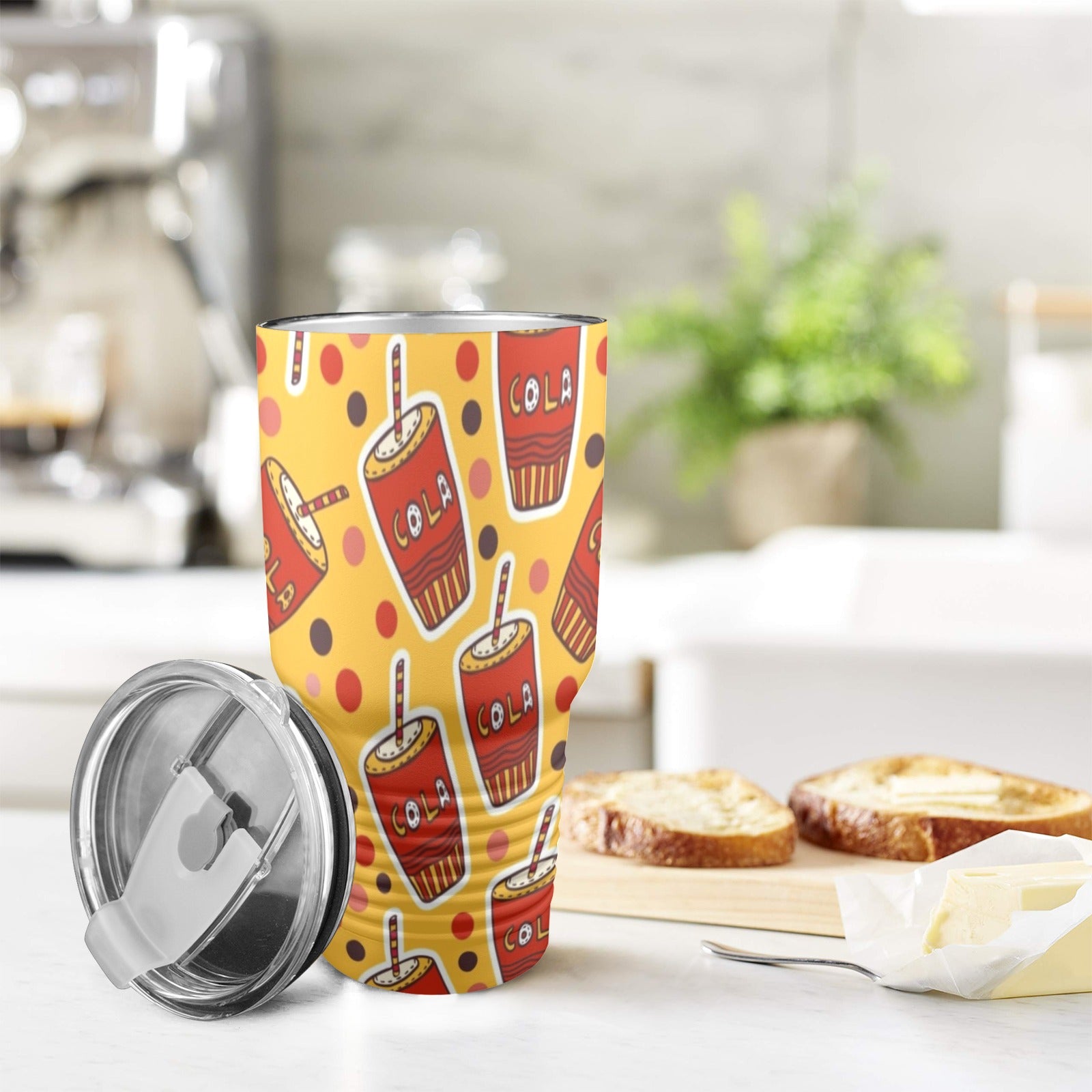 Cola - 30oz Insulated Stainless Steel Mobile Tumbler 30oz Insulated Stainless Steel Mobile Tumbler Food Printed Offshore