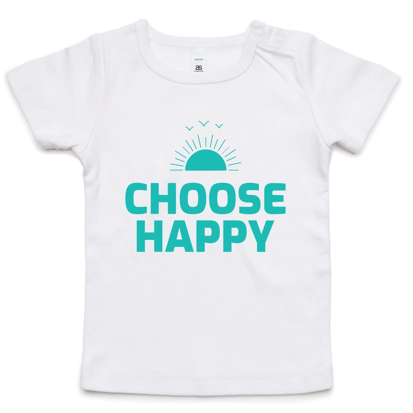 Choose Happy - Baby T-shirt White Baby T-shirt kids