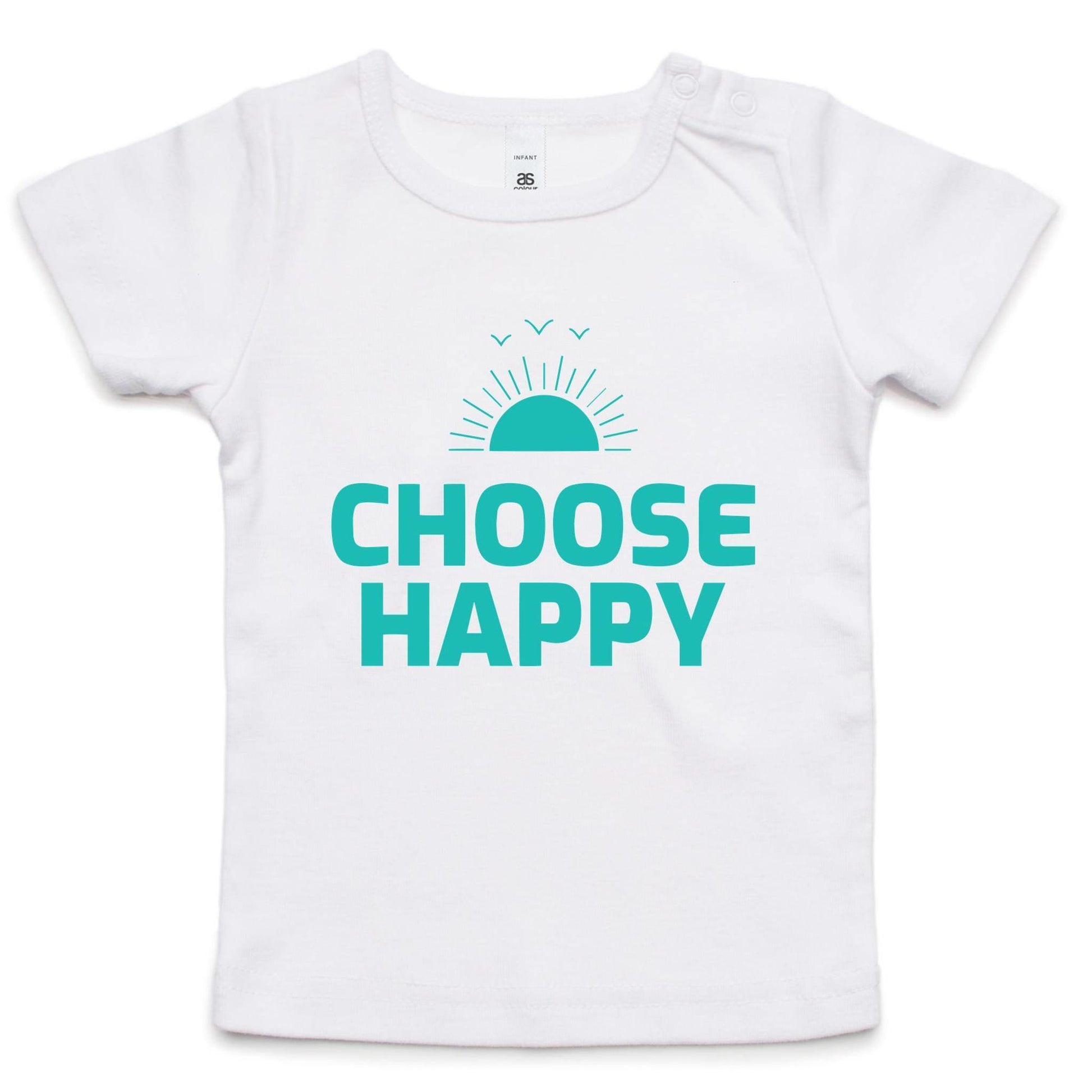 Choose Happy - Baby T-shirt White Baby T-shirt kids