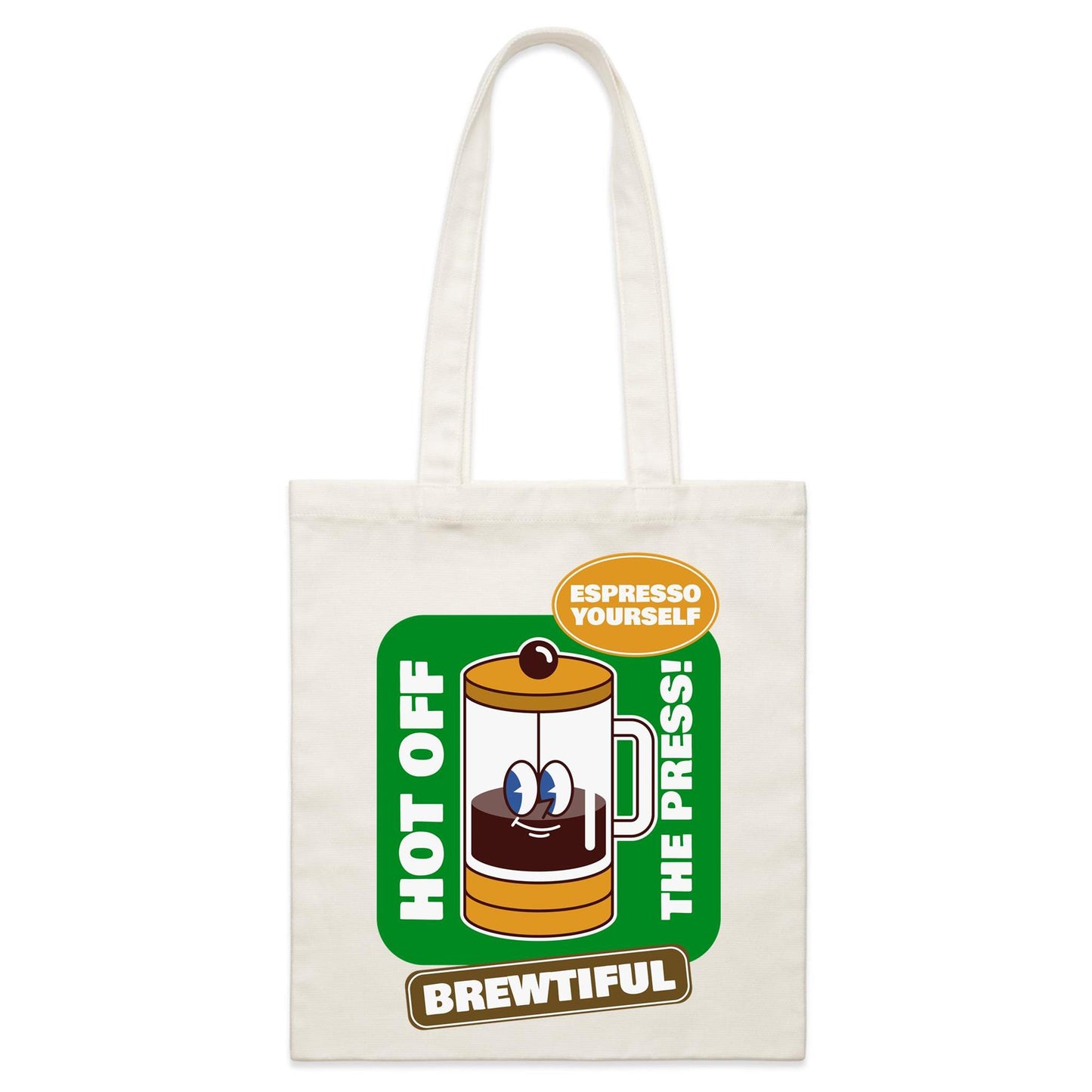 Brewtiful, Espresso Yourself - Parcel Canvas Tote Bag Default Title Parcel Tote Bag Coffee