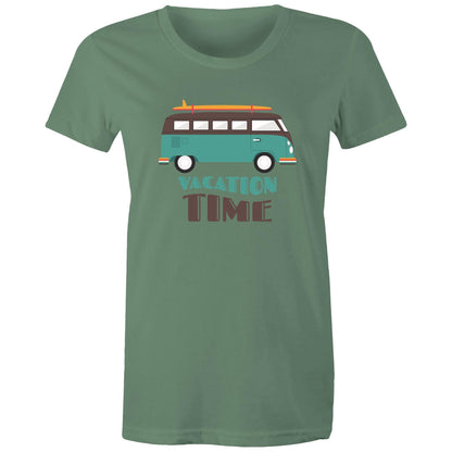 Vacation Time - Women's T-shirt Sage Womens T-shirt Retro Summer Womens