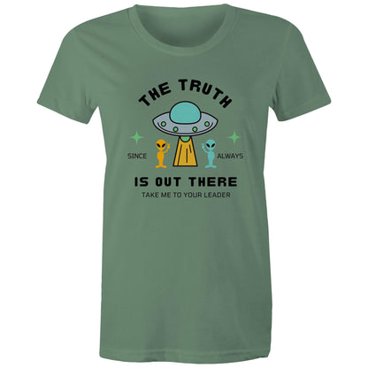 The Truth Is Out There - Womens T-shirt Sage Womens T-shirt Sci Fi
