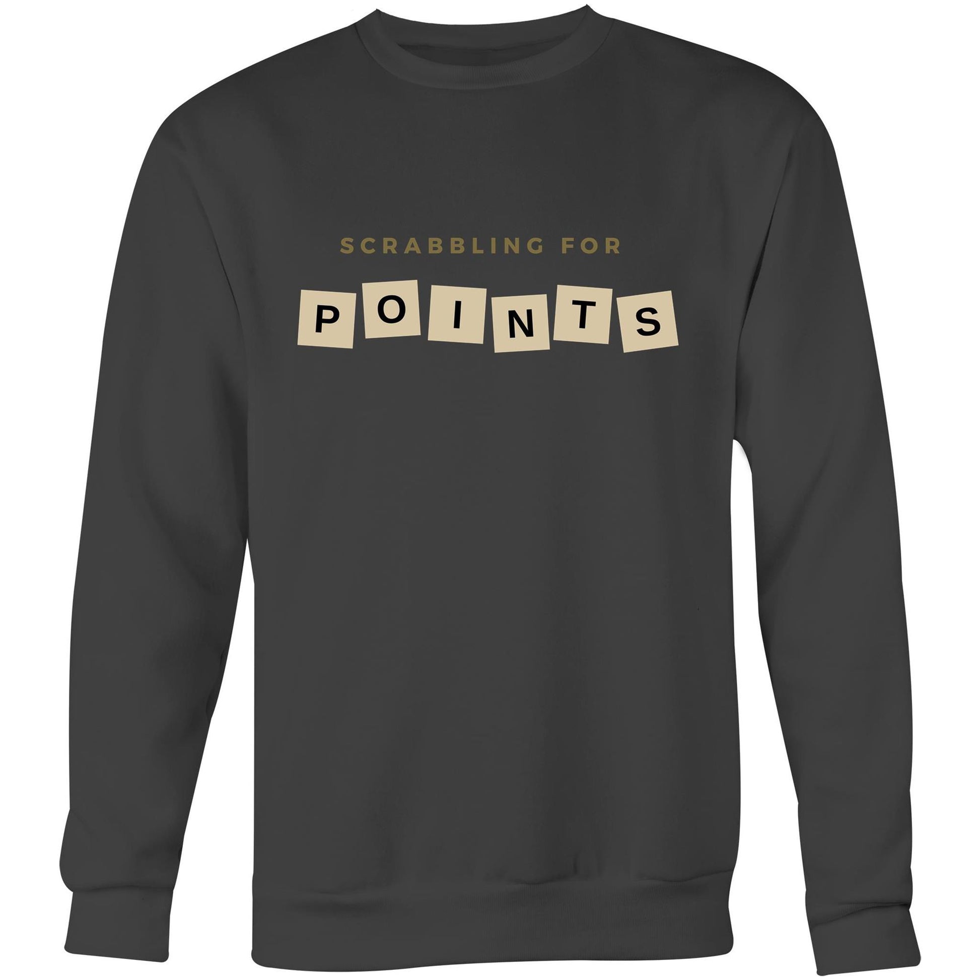 Scrabbling For Points - Crew Sweatshirt Coal Sweatshirt Games
