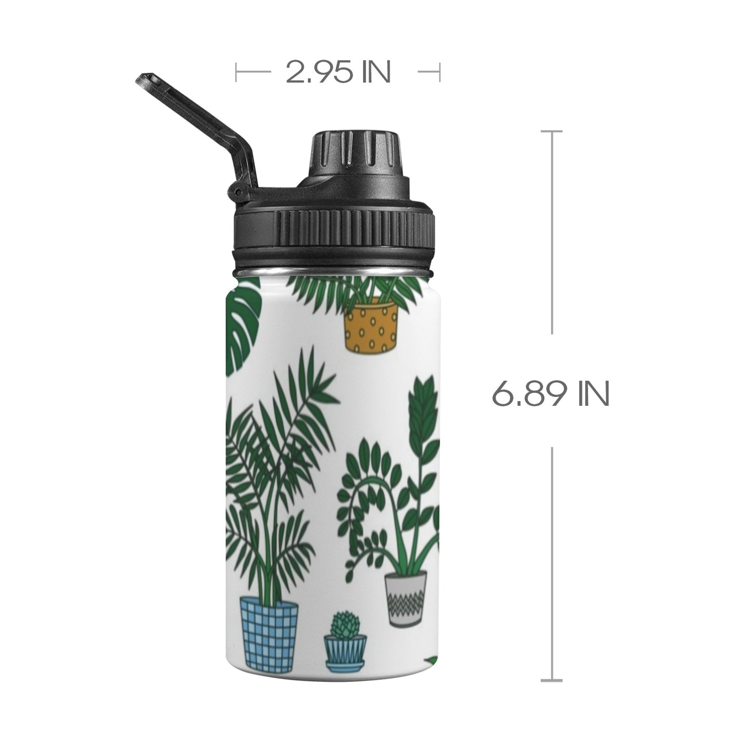 Plant Lover - Kids Water Bottle with Chug Lid (12 oz) Kids Water Bottle with Chug Lid