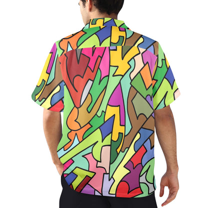 Bright Abstract - Mens Hawaiian Shirt Mens Hawaiian Shirt