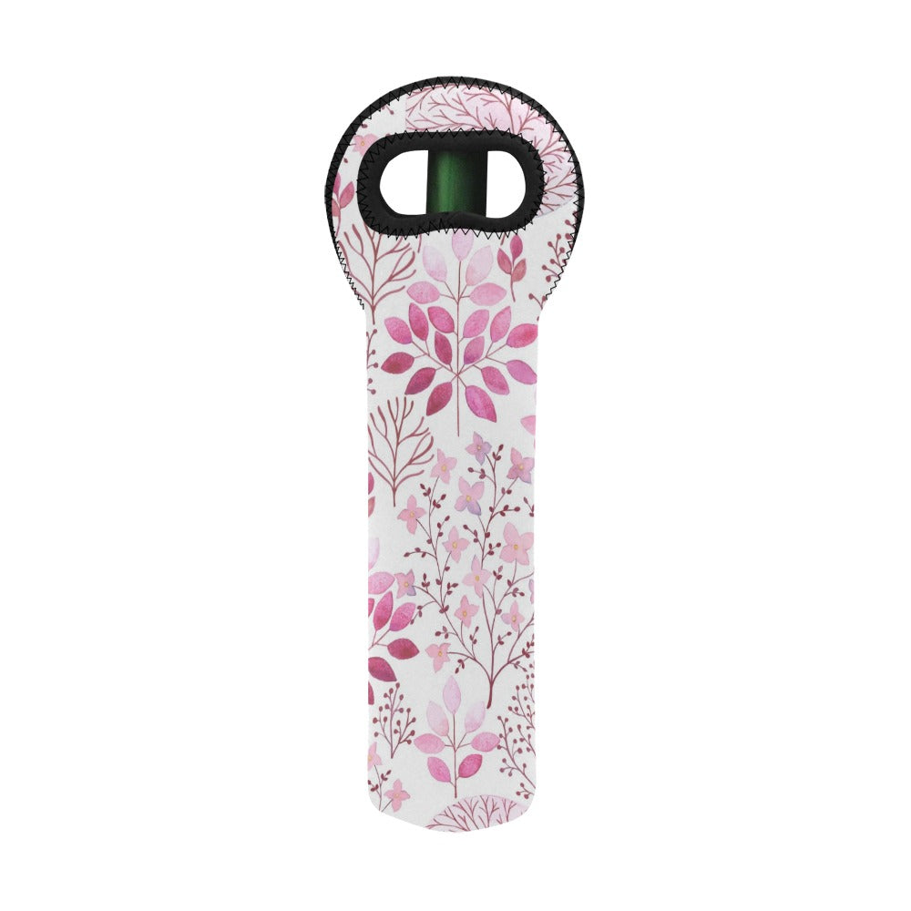 Pink Floral - Neoprene Wine Bag Wine Bag Printed Offshore