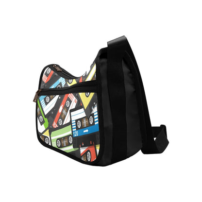 Cassette Tapes - Crossbody Fabric Handbag Crossbody Handbag Printed Offshore