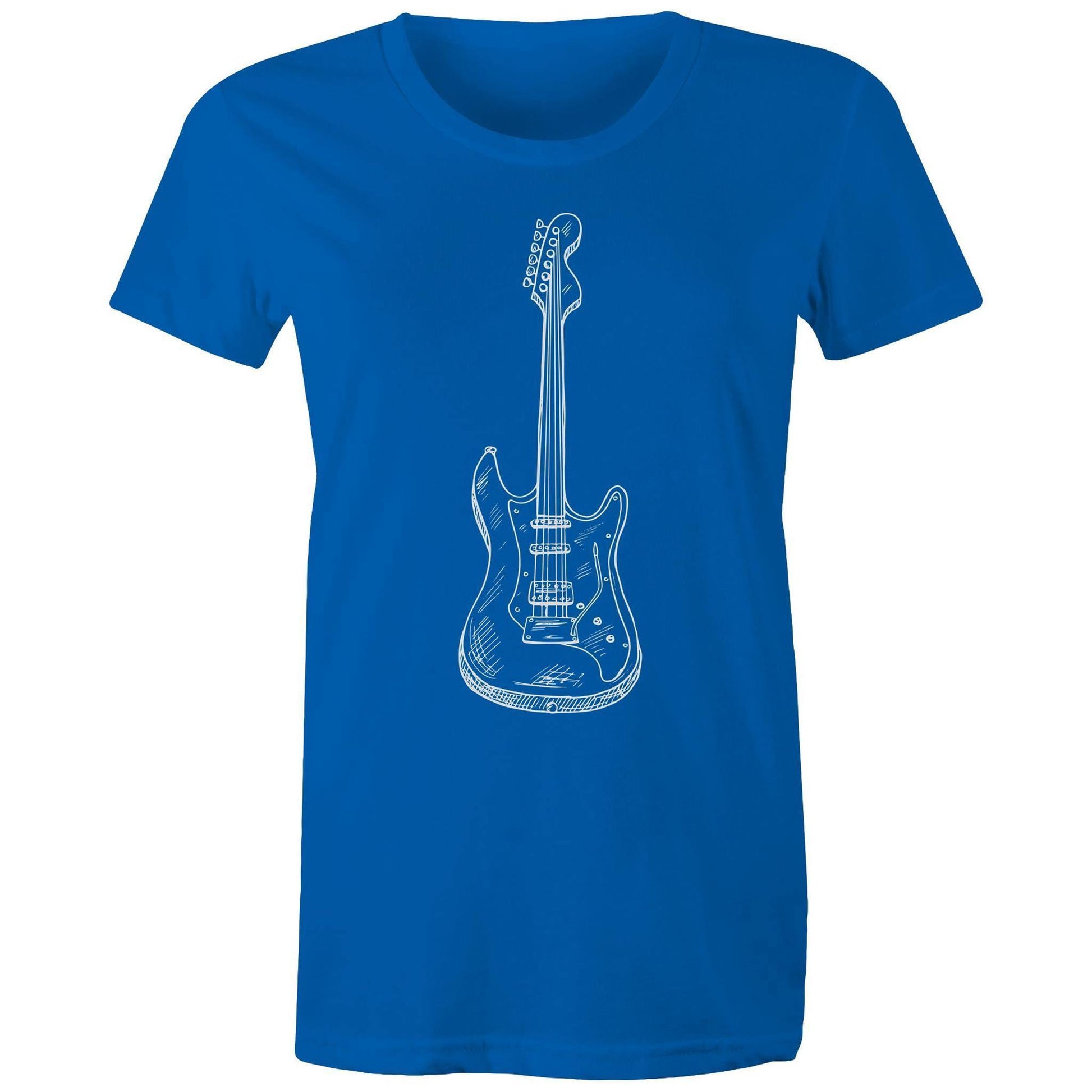 Guitar - Women's T-shirt Bright Royal Womens T-shirt Music Womens