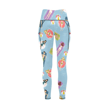 Beach Float - Women's Leggings with Pockets Women's Leggings with Pockets S - 2XL Printed Offshore Summer