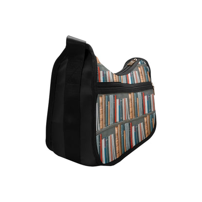 Books - Crossbody Fabric Handbag Crossbody Handbag