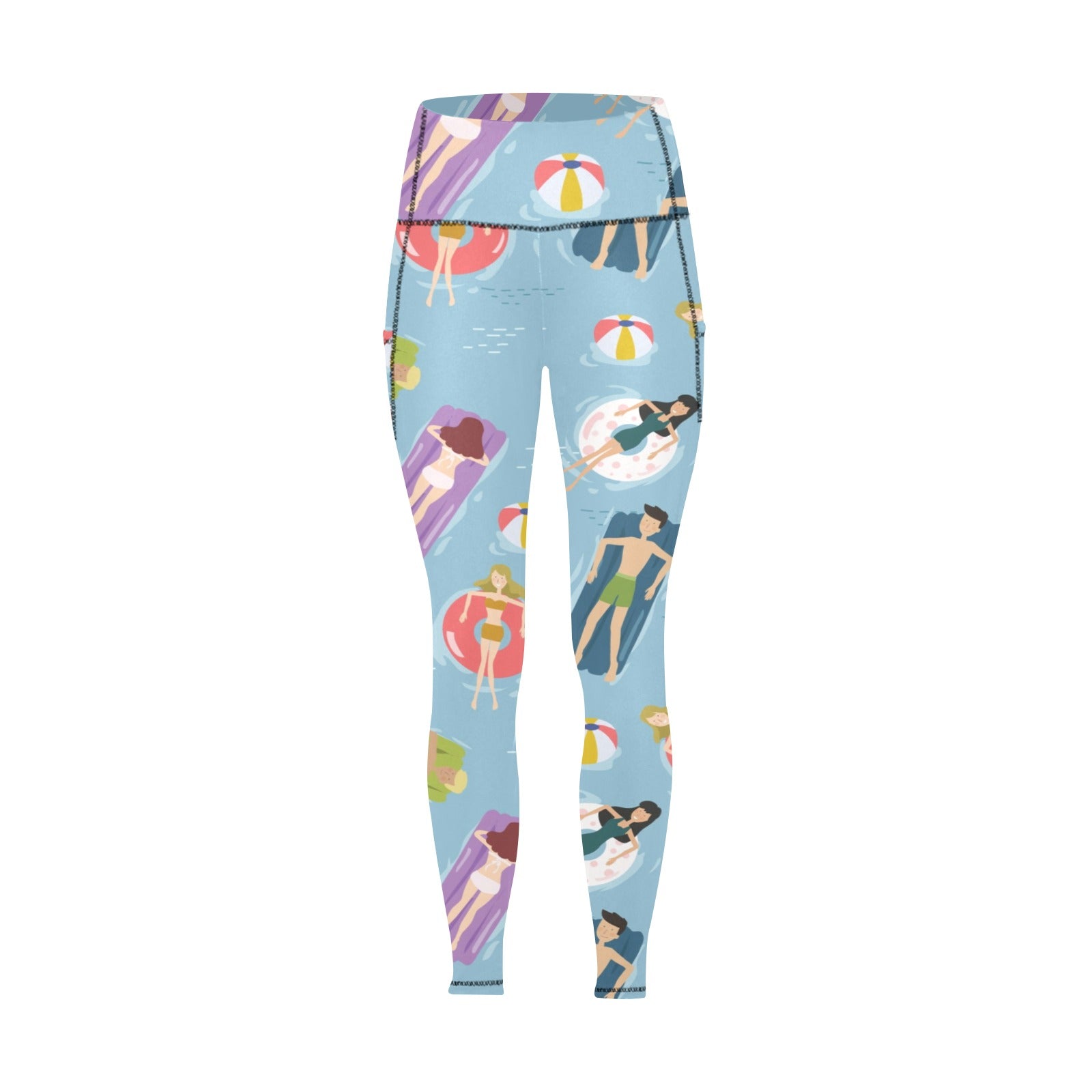 Beach Float - Women's Leggings with Pockets Women's Leggings with Pockets S - 2XL Printed Offshore Summer