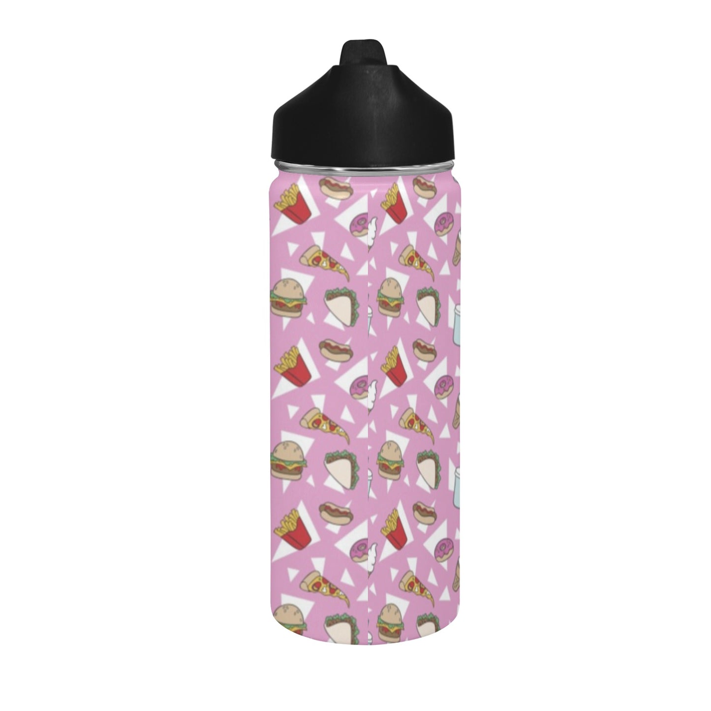 Fast Food - Insulated Water Bottle with Straw Lid (18 oz) Insulated Water Bottle with Straw Lid Printed Offshore