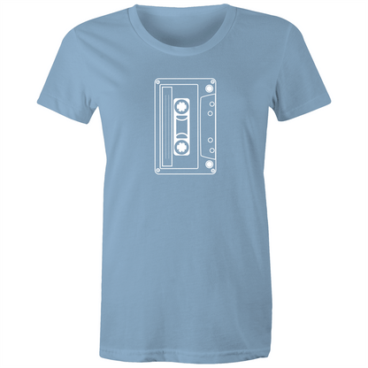 Cassette - Women's T-shirt Carolina Blue Womens T-shirt Music Retro Womens