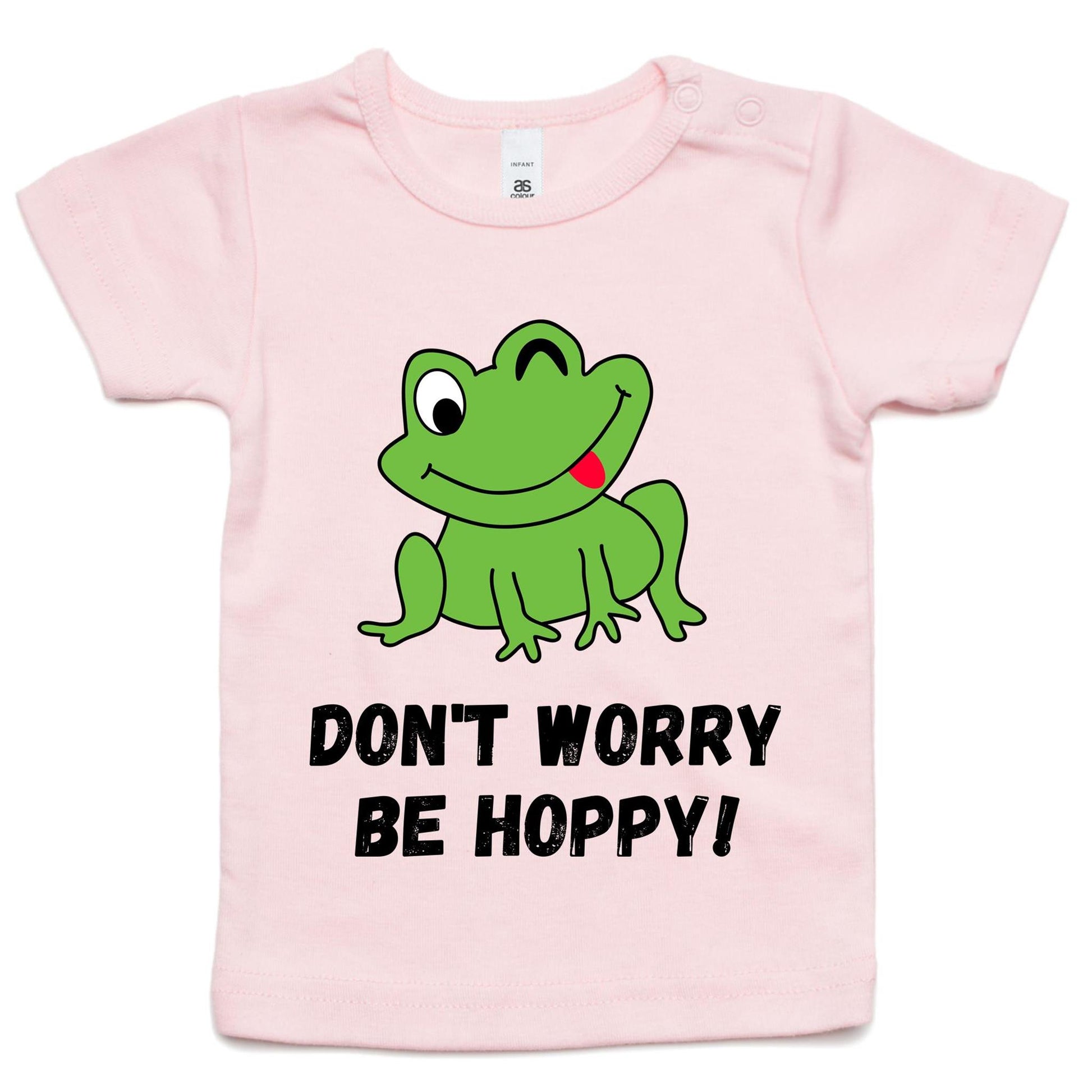 Don't Worry Be Hoppy - Baby T-shirt Pink Baby T-shirt animal