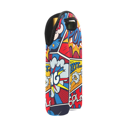 Comic Book - 2-Bottle Neoprene Wine Bag 2 Bottle Wine Bag Printed Offshore