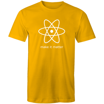 Make It Matter - Mens T-Shirt Gold Mens T-shirt Funny Mens Science