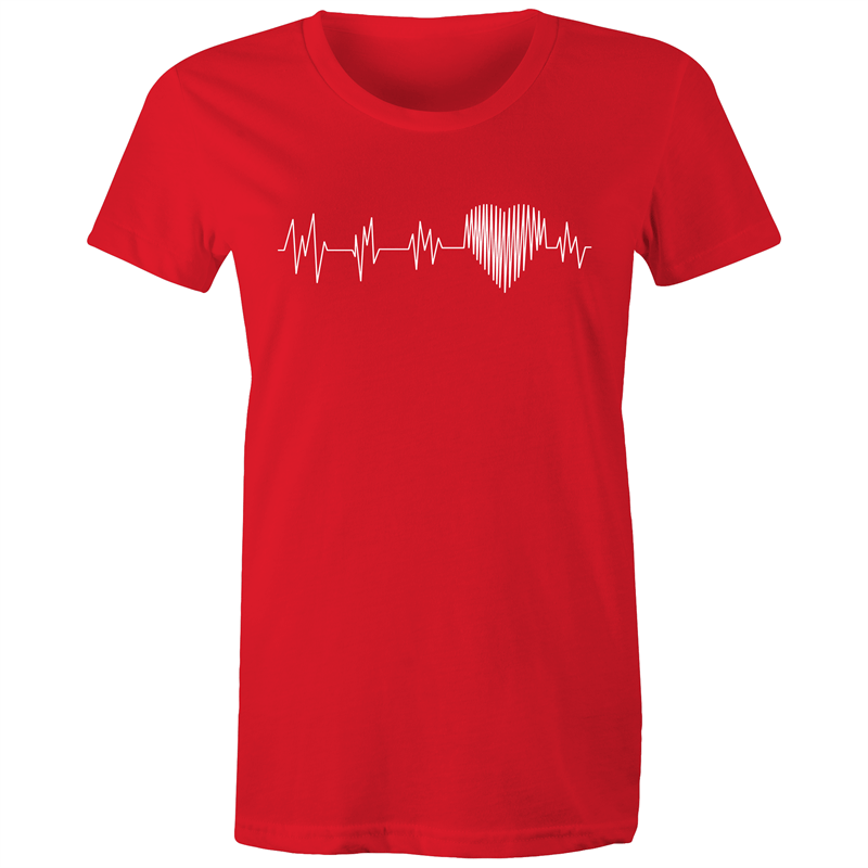 Heartbeat - Women's T-shirt Red Womens T-shirt Womens