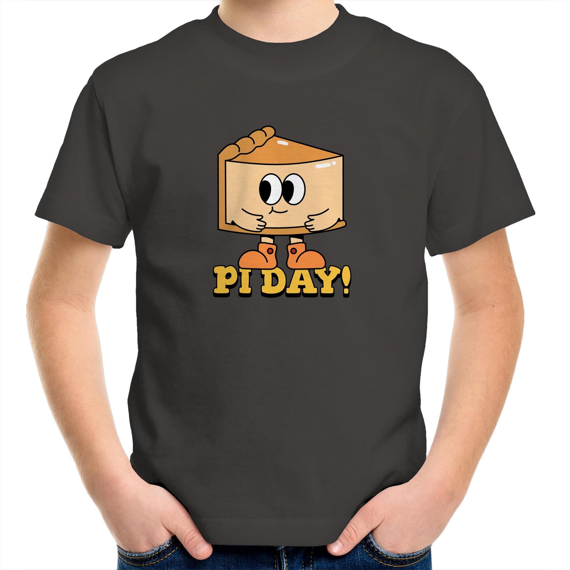 Pi Day - Kids Youth Crew T-Shirt Charcoal Kids Youth T-shirt Maths Science