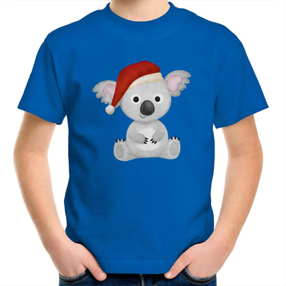 Christmas Koala - Kids Youth Crew T-Shirt Bright Royal Christmas Kids T-shirt Merry Christmas