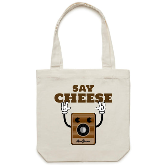 Say Cheese, Retro Camera - Canvas Tote Bag Default Title Tote Bag Retro Tech