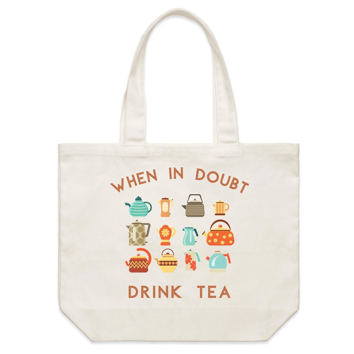 Drink Tea - Shoulder Canvas Tote Bag Default Title Shoulder Tote Bag