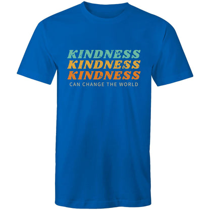 Kindness Can Change The World - Mens T-Shirt Bright Royal Mens T-shirt Mens Retro