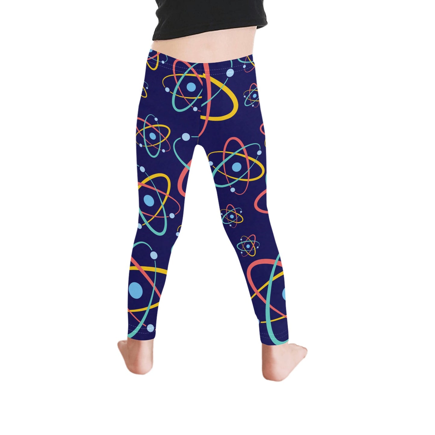 Atoms - Kid's Ankle Length Leggings Kids Leggings Printed Offshore