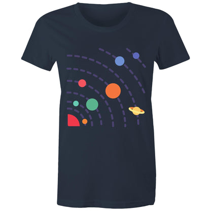 Solar System - Women's T-shirt Navy Womens T-shirt Science Space Womens