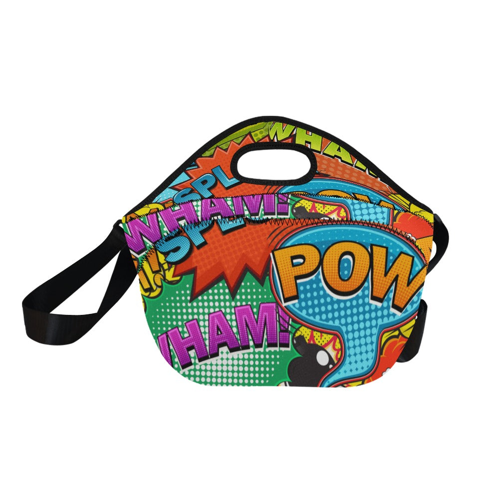 Comic Book 2 - Neoprene Lunch Bag/Large Neoprene Lunch Bag/Large comic