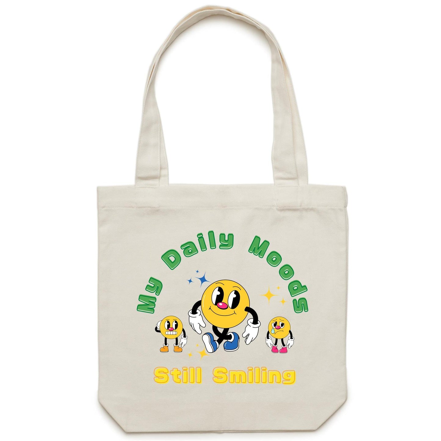 My Daily Moods - Canvas Tote Bag Cream One Size Tote Bag Retro