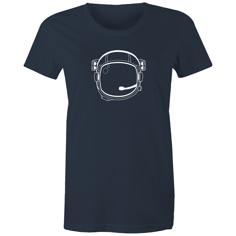 Astronaut Helmet - Women's T-shirt Navy Womens T-shirt Space Womens