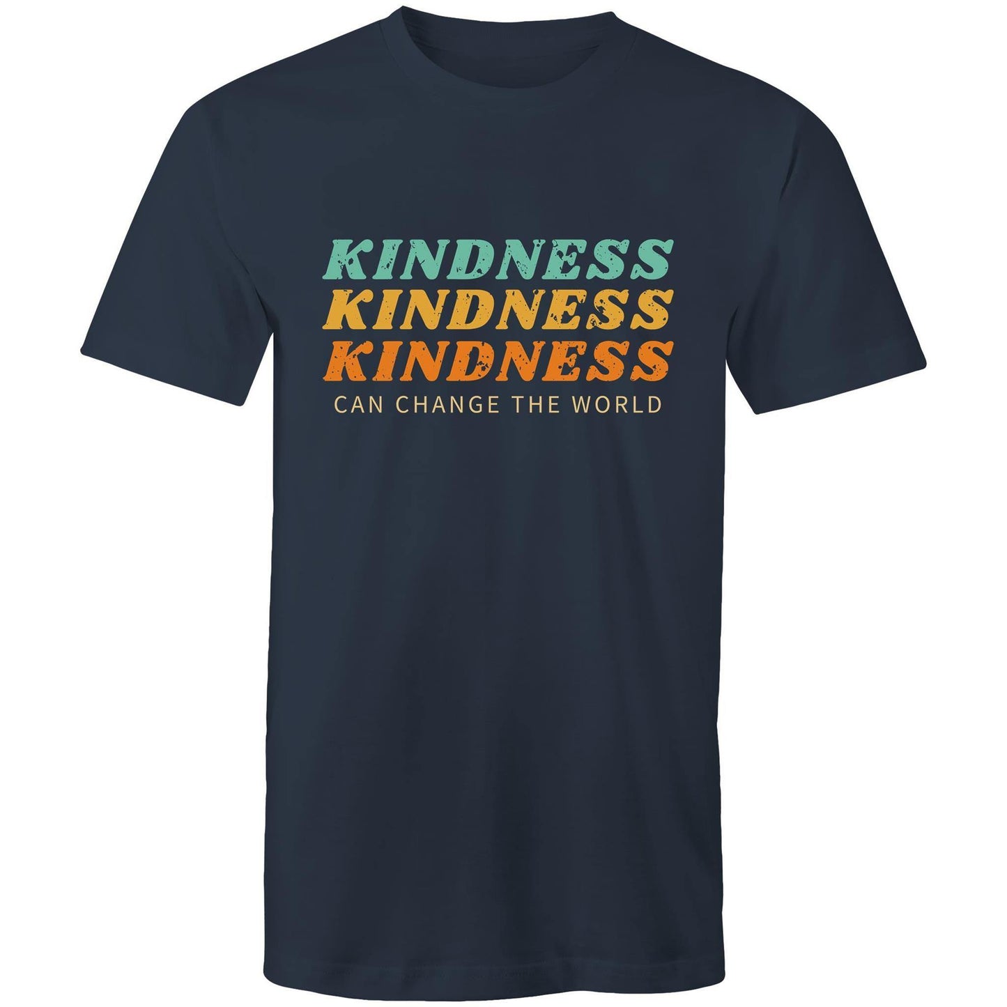 Kindness Can Change The World - Mens T-Shirt Navy Mens T-shirt Mens Retro
