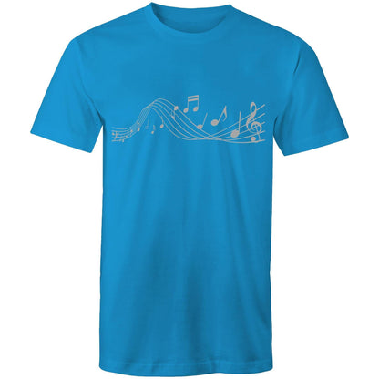 Music Notes - Mens T-Shirt Arctic Blue Mens T-shirt Mens Music